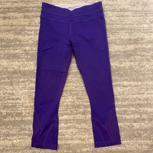 Lululemon Cropped Purple Leggings